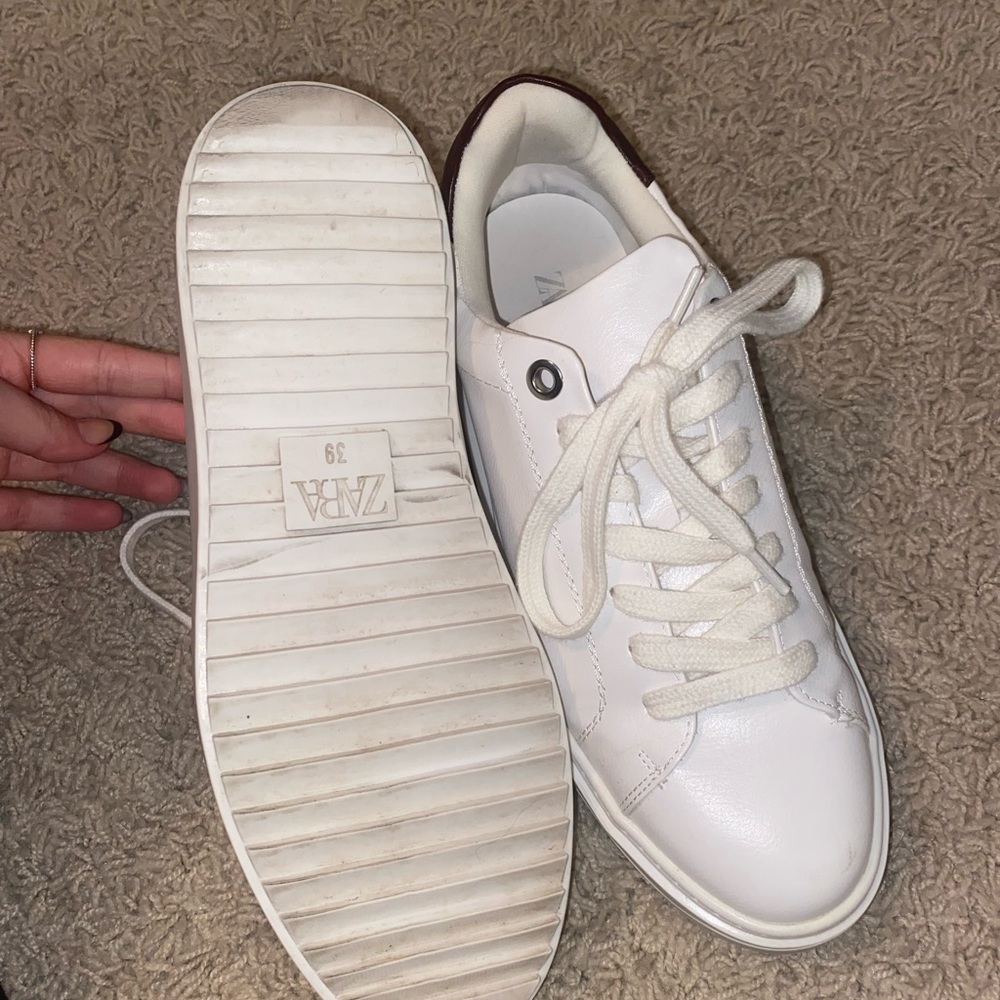 Zara Basic Collection White Sneakers - image 4